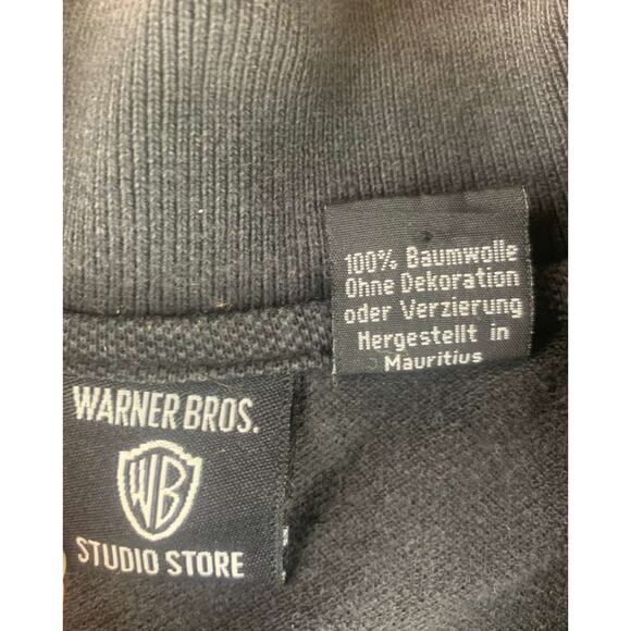 Vintage 90s Warner Bros Studio Store Polo Men L Black Bugs Bunny Embroidery - Picture 4 of 10